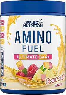 Amino Fuel - Amino Acids Supplement, EAA Essential Amino Acids Powder, Muscle Fuel & Recovery (390g - 30 Servings) (Fruit Salad) (New)
