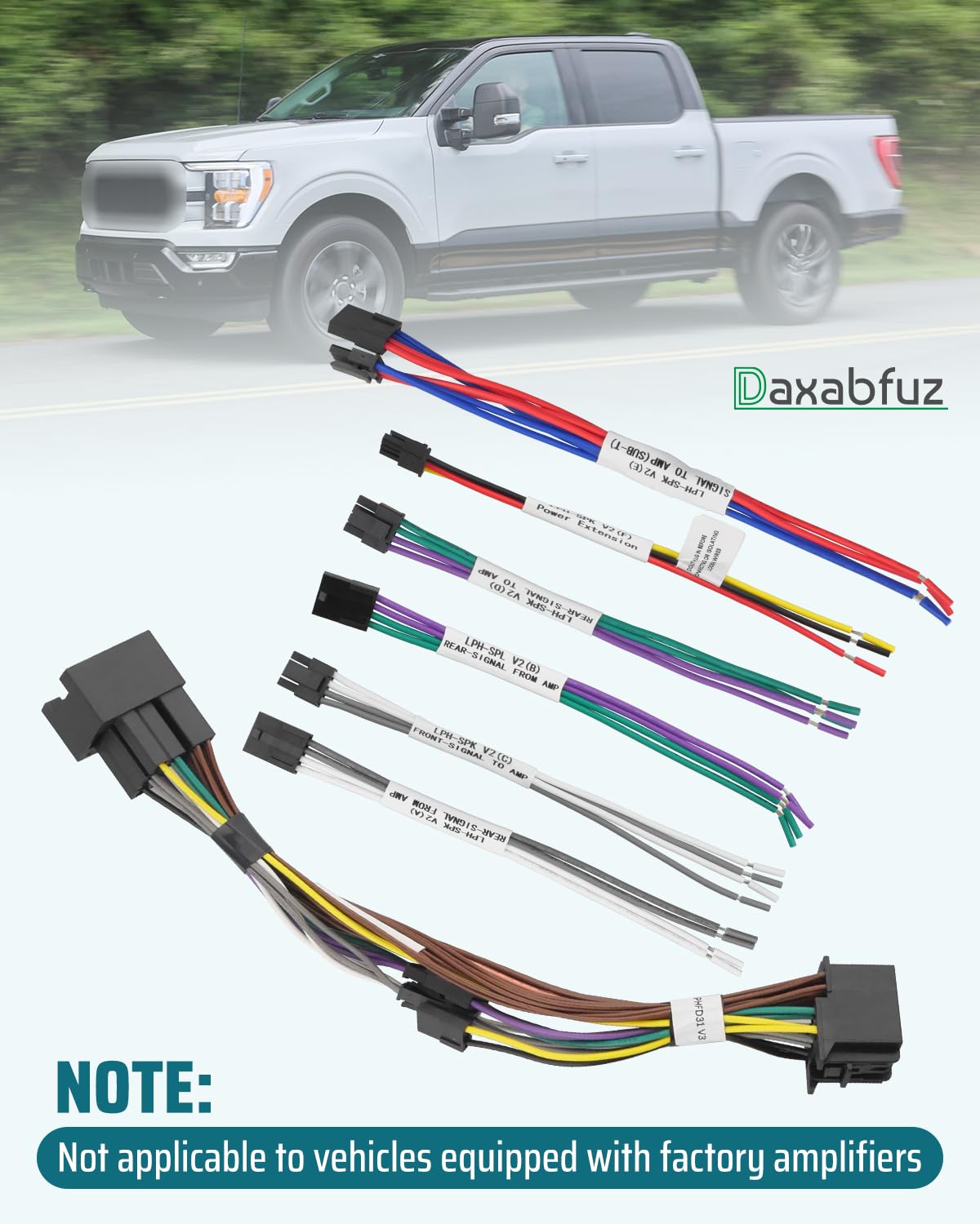 Advanced Audio Integration T-Harness Fit for Ford Non-Amplified Vehicles 2018-2023, Replace LPHFD31