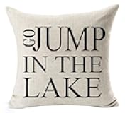 Best Gift Funny Inspirational Sayings Lovin' Life at The Lake Simple Letters Cotton Linen Decorative Home Office Throw Pillow Case Cushion Cover Square 18