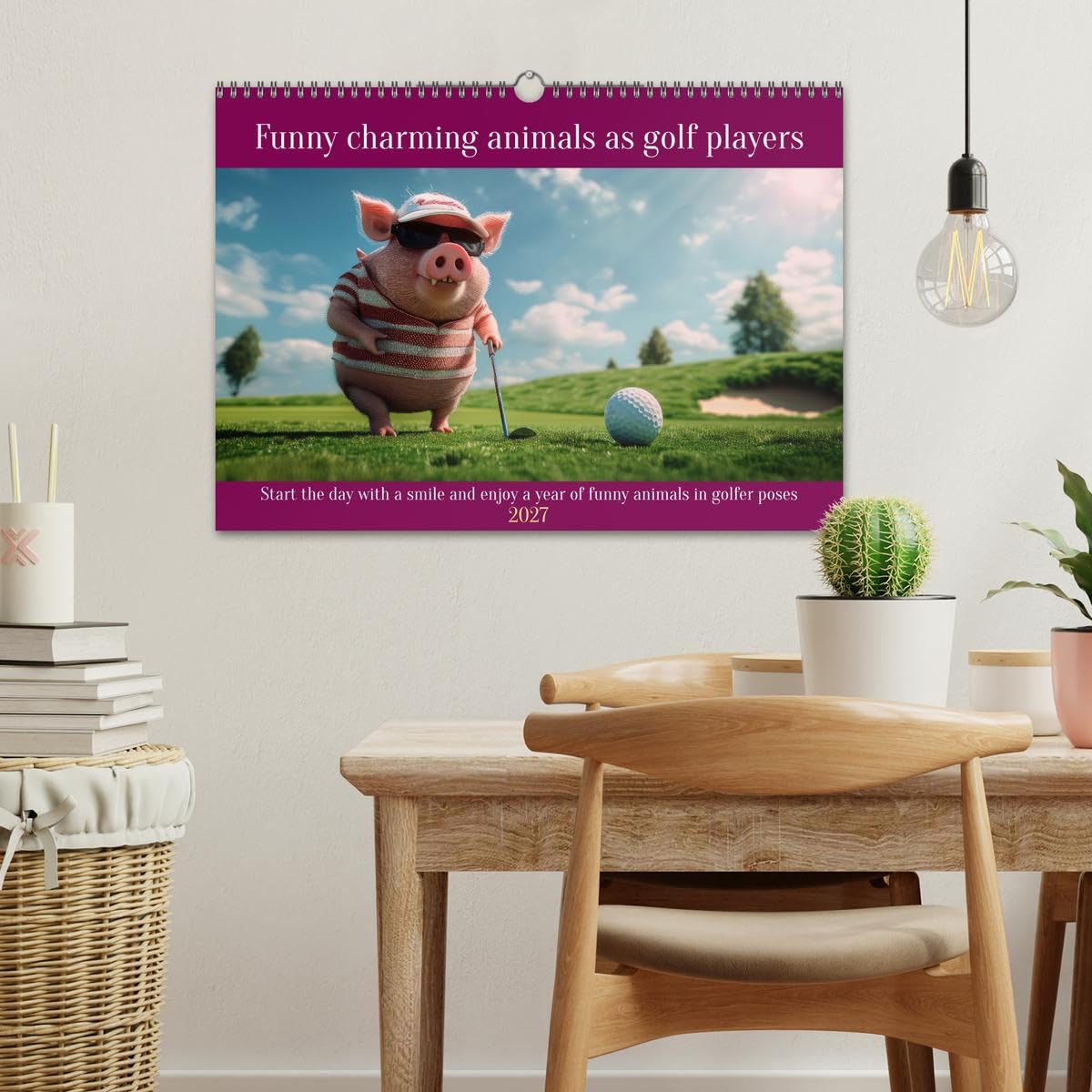 Funny charming animals as golf players (Wall Calendar 2027 DIN A3 landscape), CALVENDO 12 Month Wall Calendar: Enjoy funny animals in golfer's poses