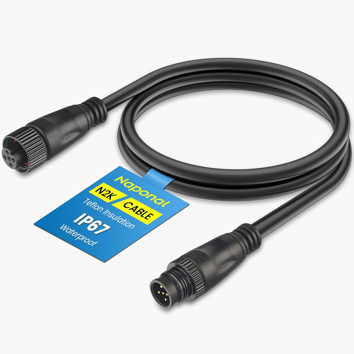 NMEA 2000 Cable,20Ft Professional Marine Grade N2K Network Backbone/Drop Extension Cable–Compatible with Garmin GPSMAP, Lowrance HDS, Simrad GO/NSS, B&G, Raymarine, Yamaha, Honda, Mercury, Suzuki