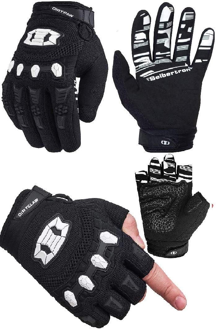 Seibertron Youth Black M and Dirtclaw Youth Black M Gloves