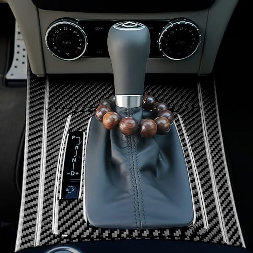 Miniatura 4 de Fibra de carbono, para accesorios de Mercedes Benz, cubierta del panel de cambio de marchas del coche para Mercedes Benz Clase C W204 2007 2008 2009