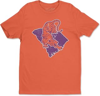 Clemson College Football Graphic Unisex T-Shirt|Cotton Athletic Tee| Perfect for Casual & Everyday Wear (Orange)