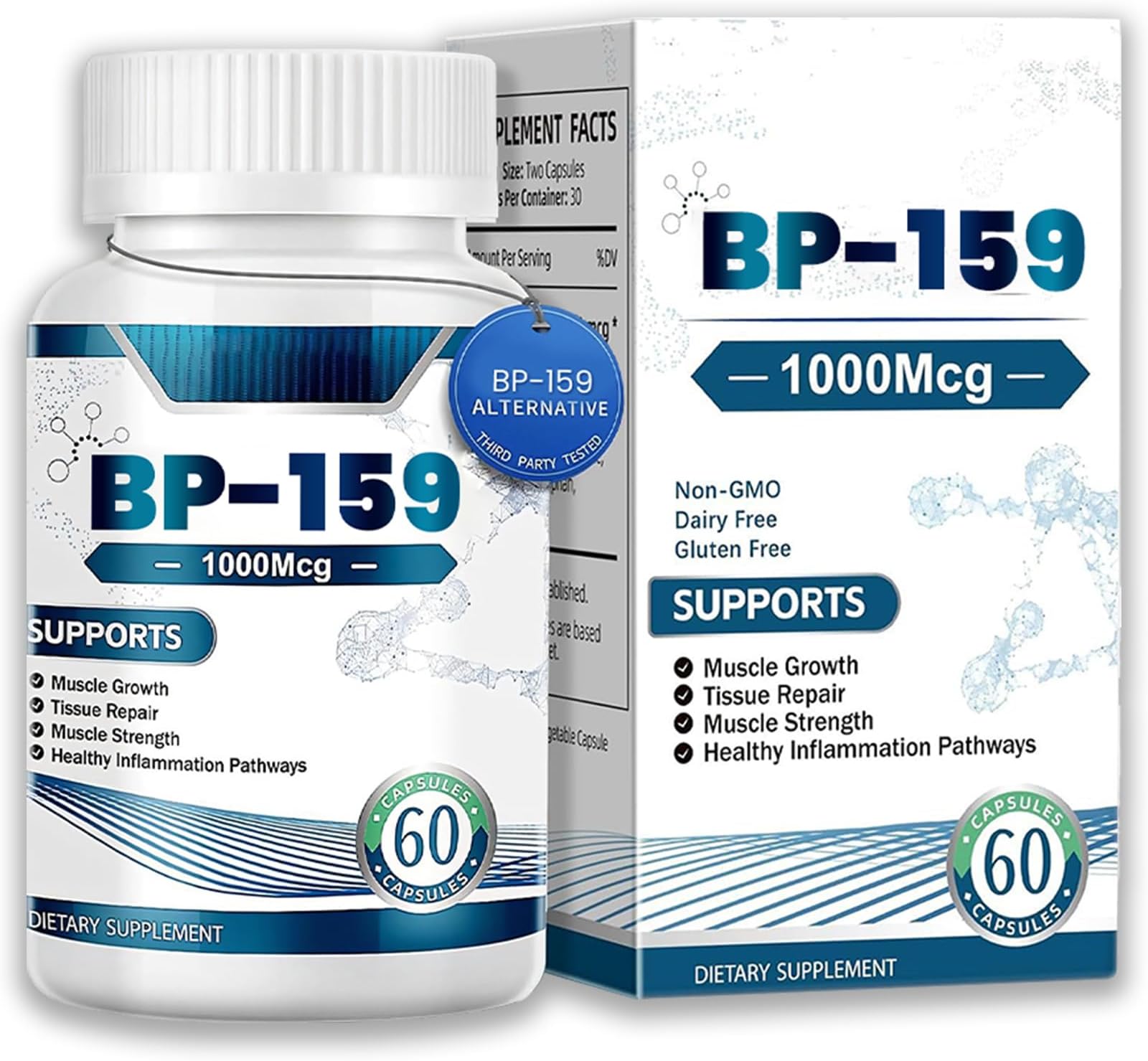 New 𝐁𝐏-𝟏𝟓9Capsules Pro-High Potency Supplement,New Upgrades Capsules,Gluten Free Supplement,1000 Mcg-60 Capsules