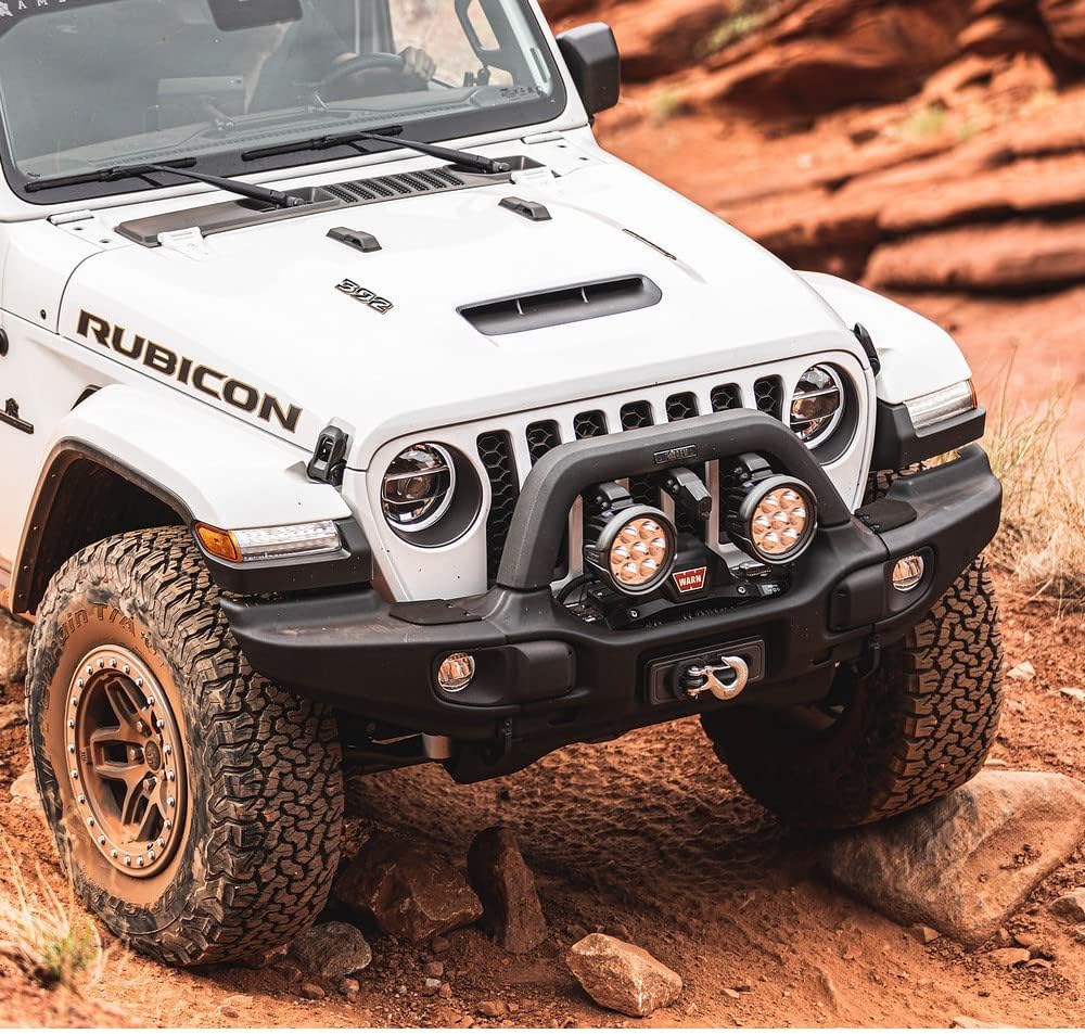 AEV EX Front Bumper (High Flare) for 2018-2026 JL Wrangler and JT Gladiator - High Clearance, Hot Stamped Boron Steel with Superior Winch Access and Visibility
