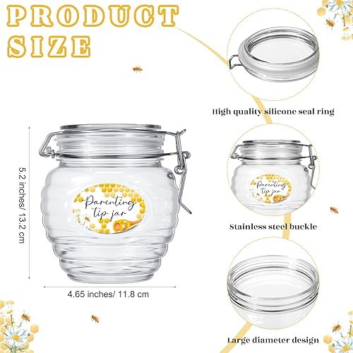 Miniatura 3 de Roowest Tarjetas de consejos de baby shower para los nuevos padres que lo serán - Juego de jarra de consejos para nuevos padres 60 tarjetas de