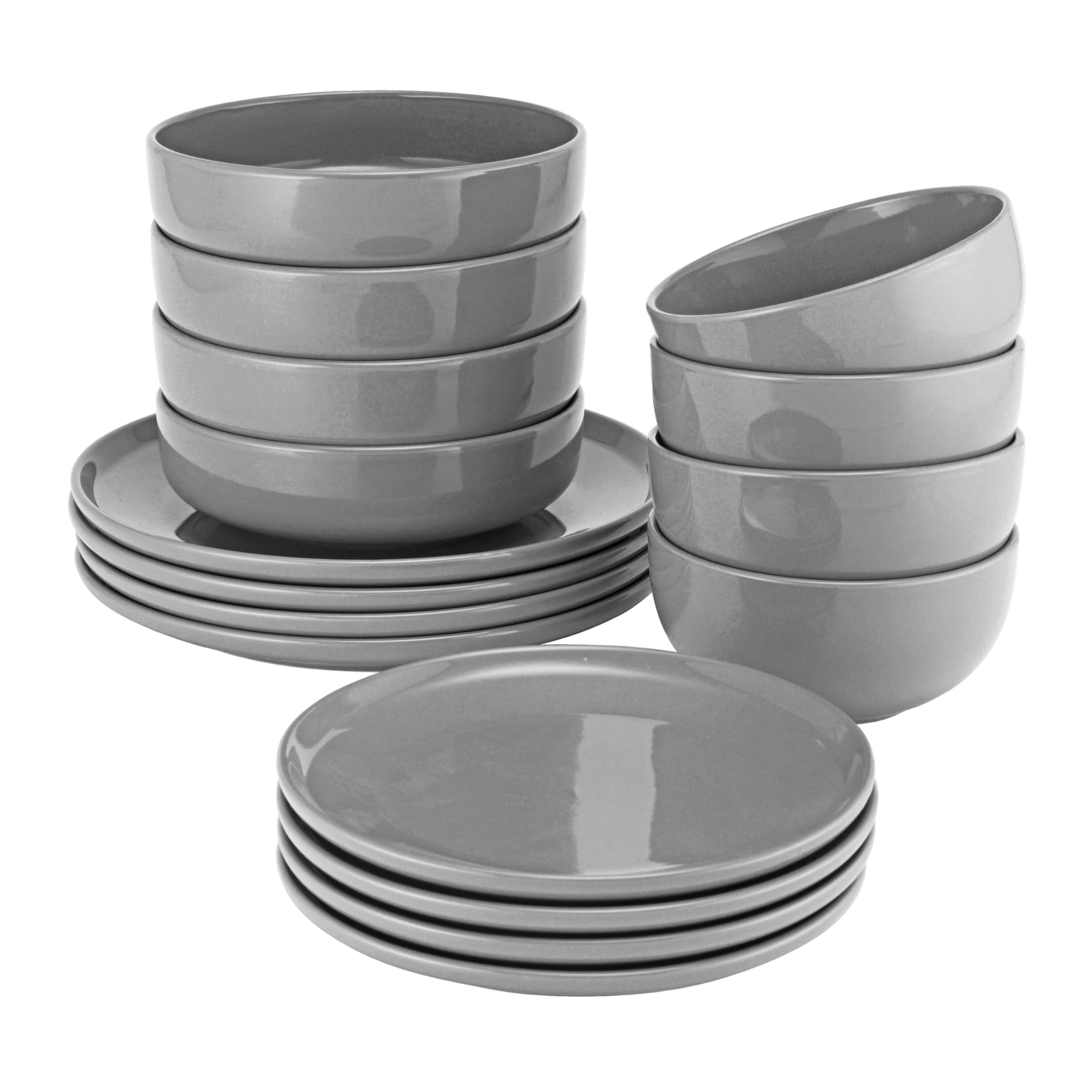 ProCook Stockholm Charcoal Grey Dinner Set with Pasta Bowls