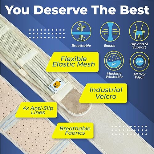 Miniatura 6 de Sparthos - Cinto de compresión - Ayuda en la recuperación y apoyo al estilo de vida activo - Innovadora mezcla elástica transpirable