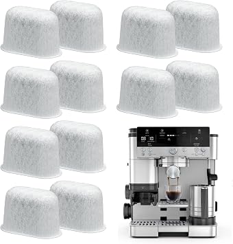 Kunoli 12 Pack Coffee Filters for Ninja Luxe Cafe | Activated Carbon Water Filter for Ninja Luxe Caf  Premier Espresso Machine ES601UK & Pro Series ES701UK