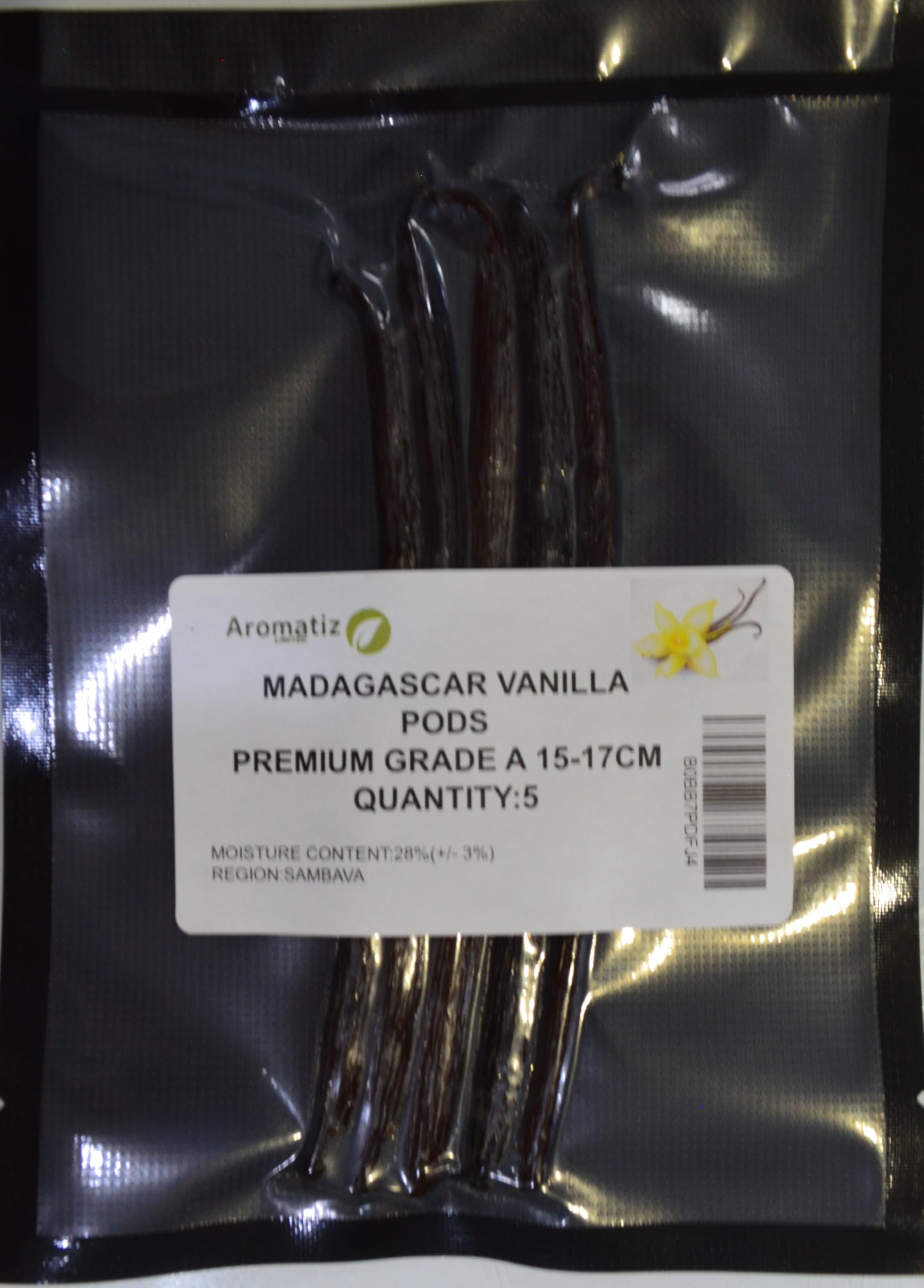 Aromatiz 5x Madagascar Vanilla Pods Premium Grade A 15-17cm