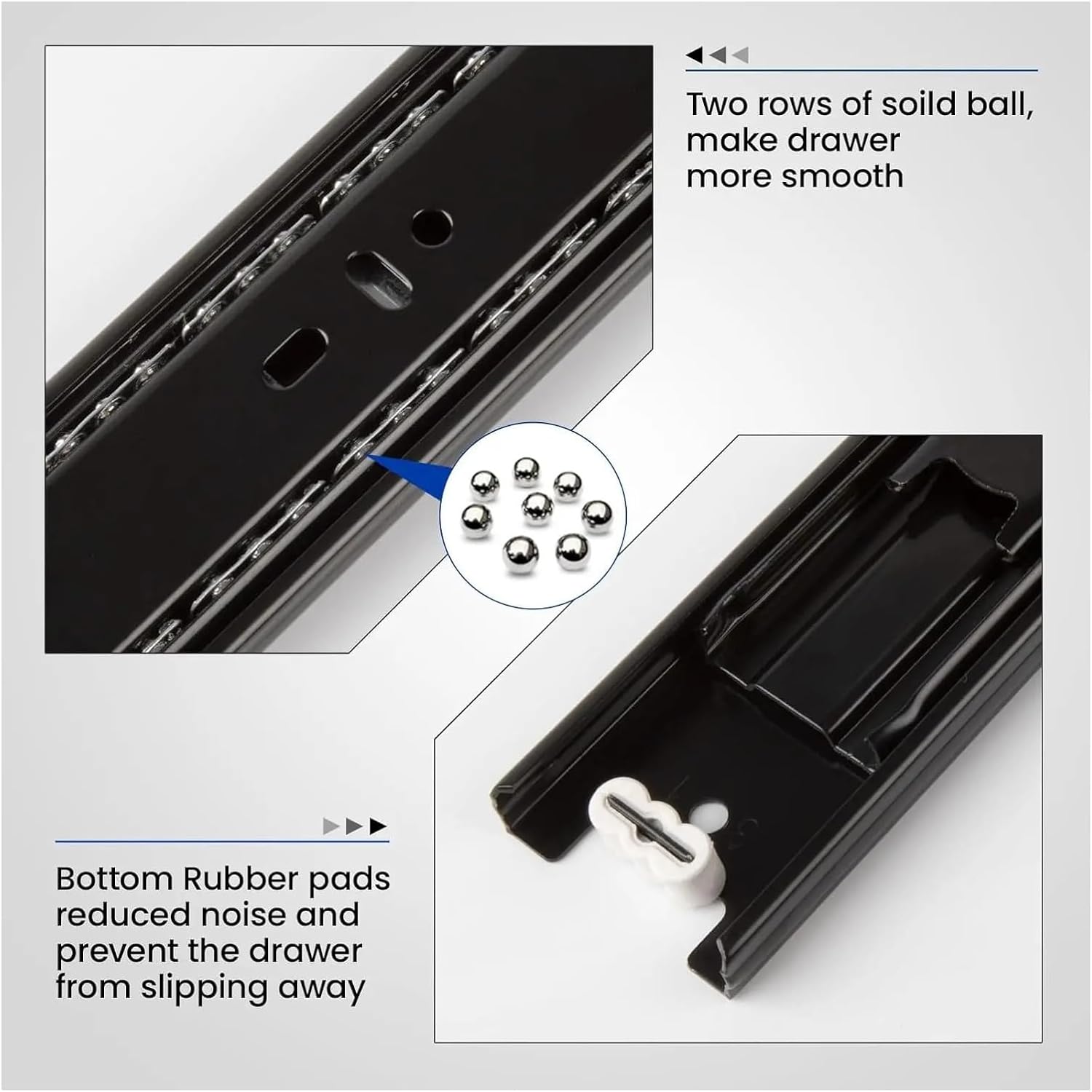 Full Extension Drawer Slides 12Inch Full Extension Heavy Duty Drawer Rails Side Mount Cabinet Dresser