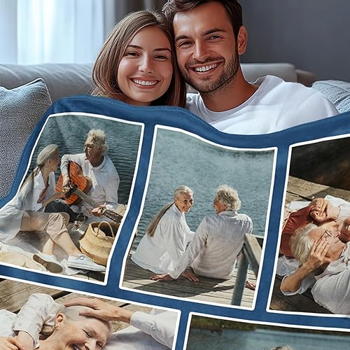 Miniatura 4 de Manta personalizada con fotos de texto, regalos para marido, esposa, novia, novio, cumpleaños, aniversario, boda, San Valentín, Navidad, 30 x 40