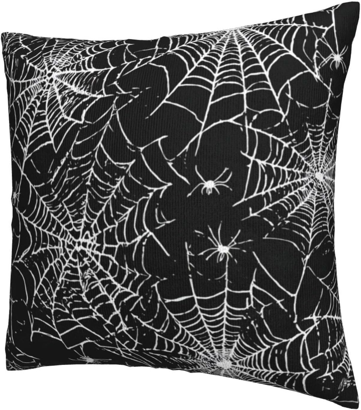 Pillow Covers Halloween Spider Web Pattern 2 Set Pillowcases Square Cushion Cover Throw Pillows Case Decorative for Sofa Couch Home Bedroom Chair Car Indoor Outdoor 18x18 Inches