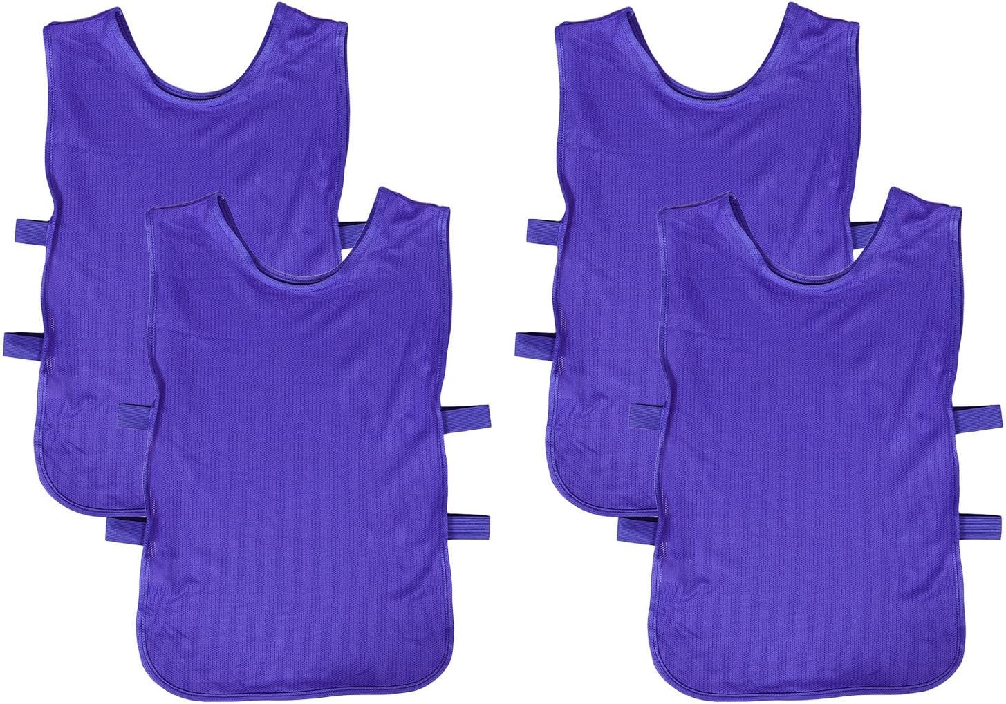 Garneck 4pcs Purple Soccer Party Decor Youth Soccer Training Vests Sports Bibs for Quick On-off Design Polyester Team Practice Pinnies for Outdoor Sports