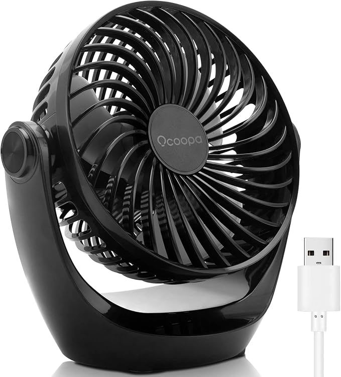 OCOOPA Small USB Desk Fan Table Fan 5'' with Strong Airflow & Quiet