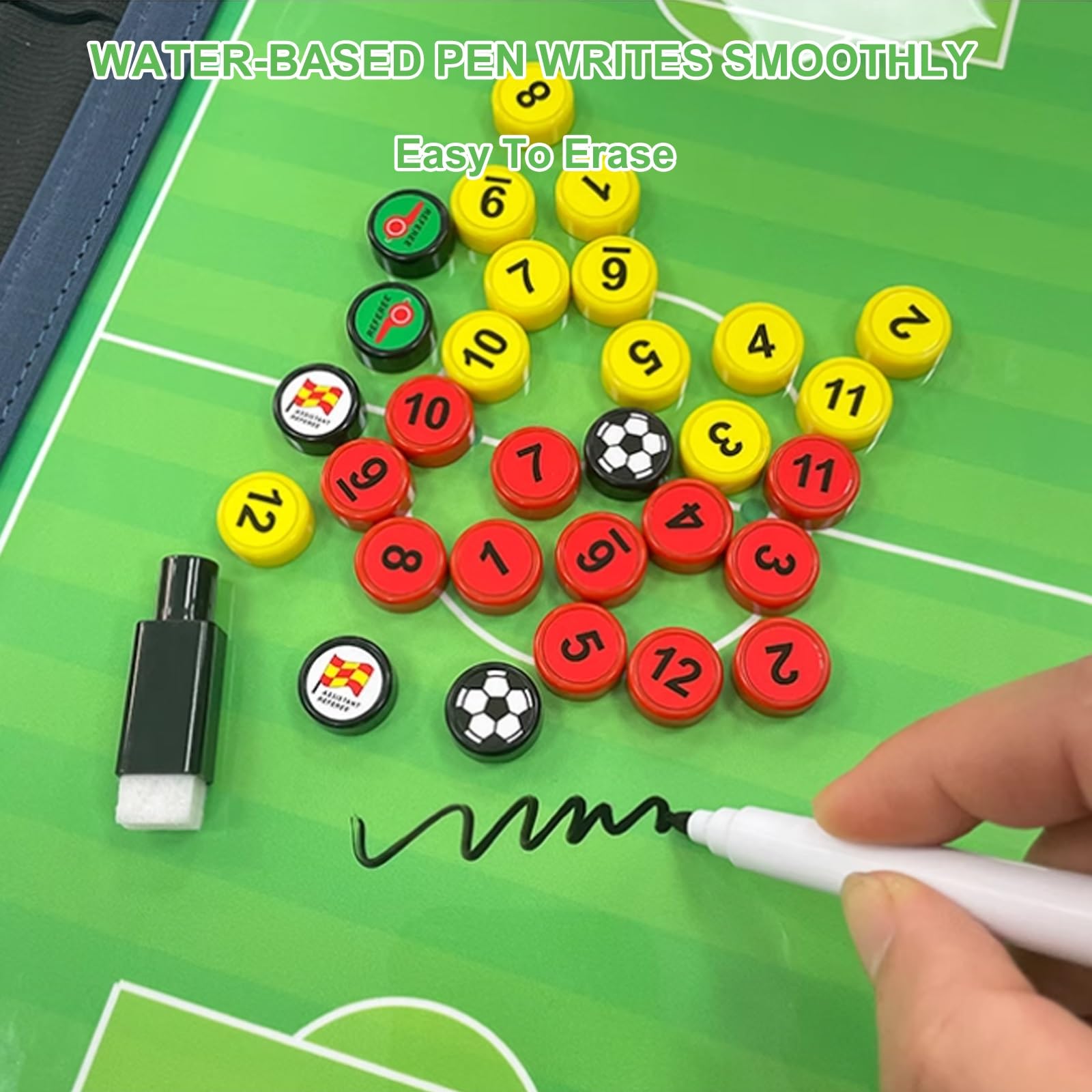 Lavagna Tattica Calcio, Lavagna Calcio Allenatore di Board, Cartellina Allenatore con Magnetica e Pennarello per Insegnare e Formazione, Lavagna per Calcio, Lavagna per Allenatori di Calcio