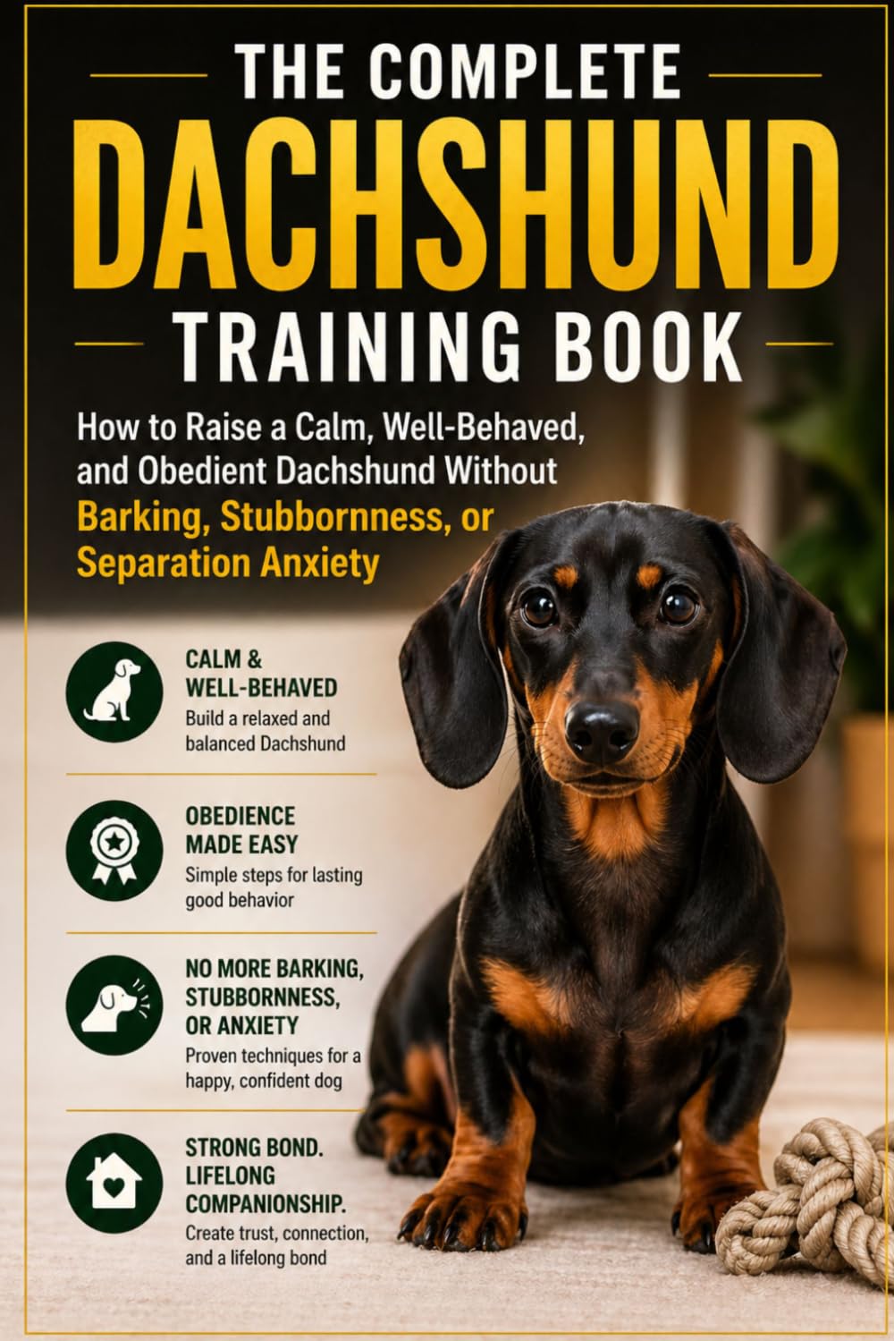 The Complete Dachshund Training Book: How to Raise a Calm, Well-Behaved, and Obedient Dachshund Without Barking, Stubbornness, or Separation Anxiety