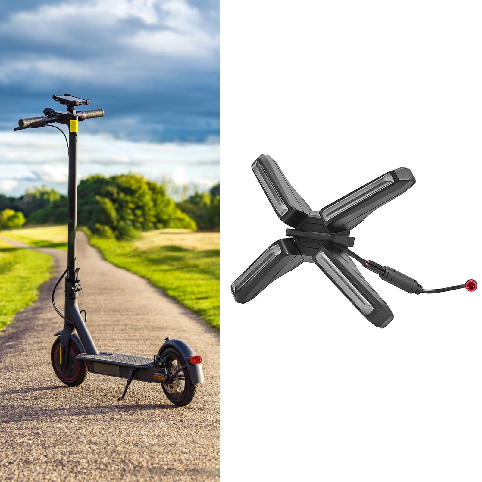 Phares étanches pour trottinettes électriques - Lumière LED lumineuse - Pour améliorer les réglages automatiques de la luminosité