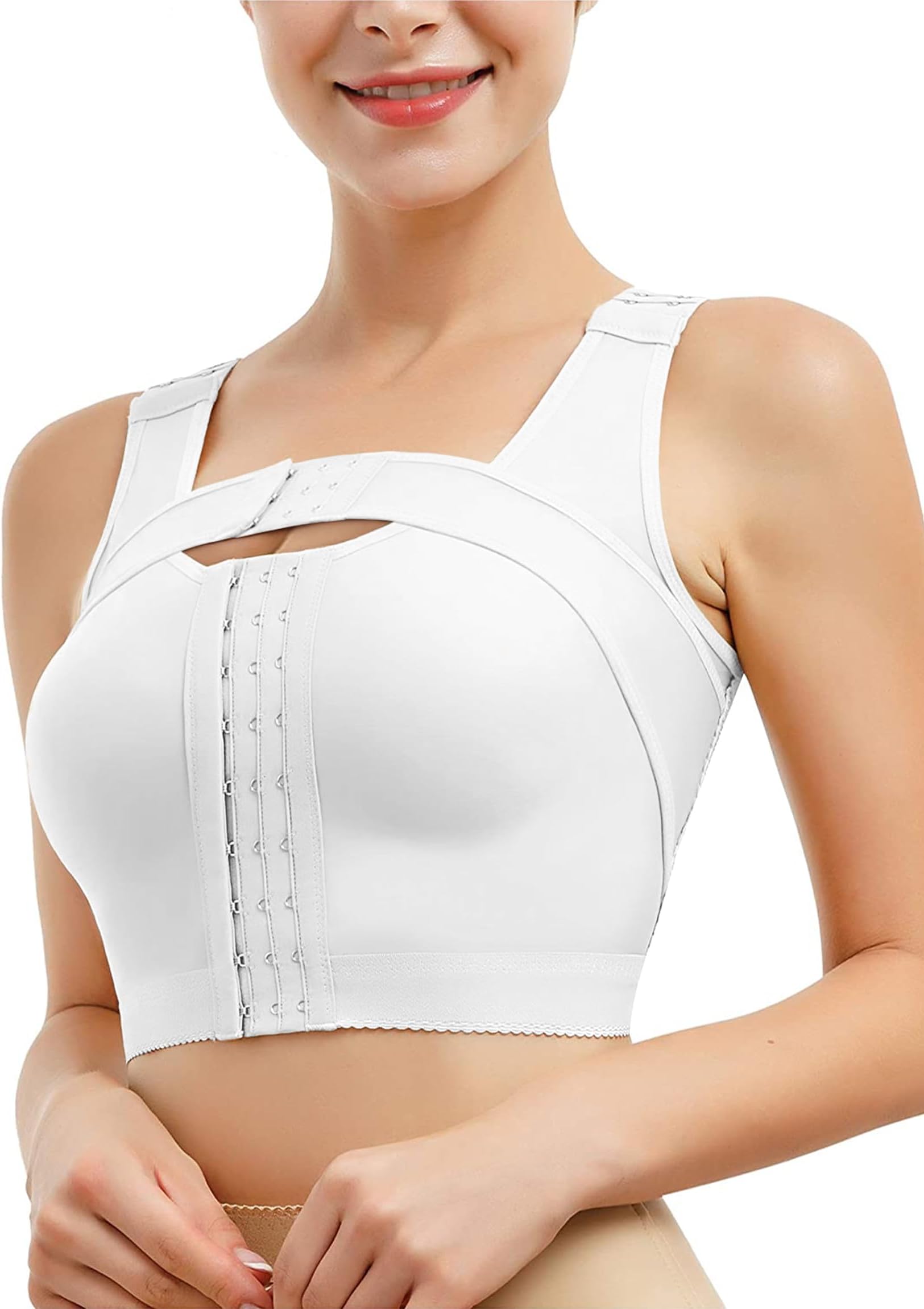 RDSIANE Post-Surgery Front Closure Bra for Women Posture Corrector Compression Shapewear Tops with Breast Support Band…