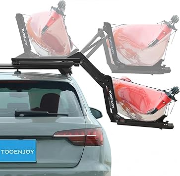 TOOENJOY Heavy-Duty Kayak Lift Assist Roof Rack, 100 LBS Capacity Kayak Canoe Rooftop Loader, Elevating Assist System for Easy Loading