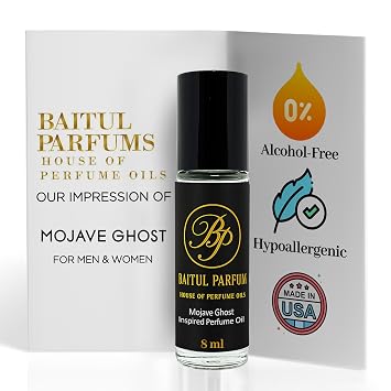 Comparable to Mojave Ghost Alcohol-Free Fragrance - 8ml Travel Size Perfume Oil in Glass Bottle, Perfume Oil Roll On Rollerball for On the Go Use, Long Lasting Clean Scent 98% True-to-Scent