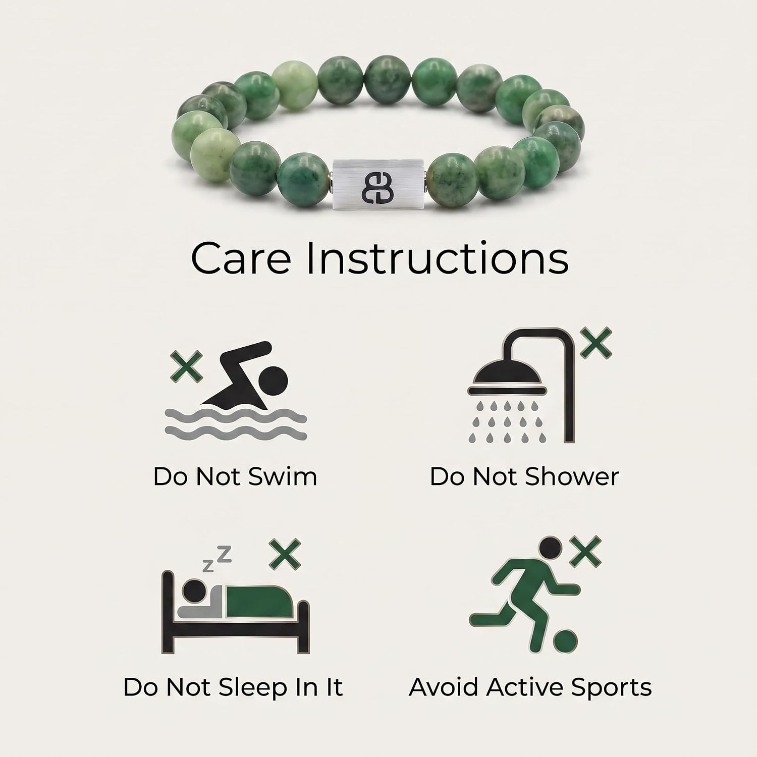 Kartini Studio Qinghai Jade Bracelet, Men's Jade and Sterling Silver Bracelet, Quality Nead Jewelry for Men