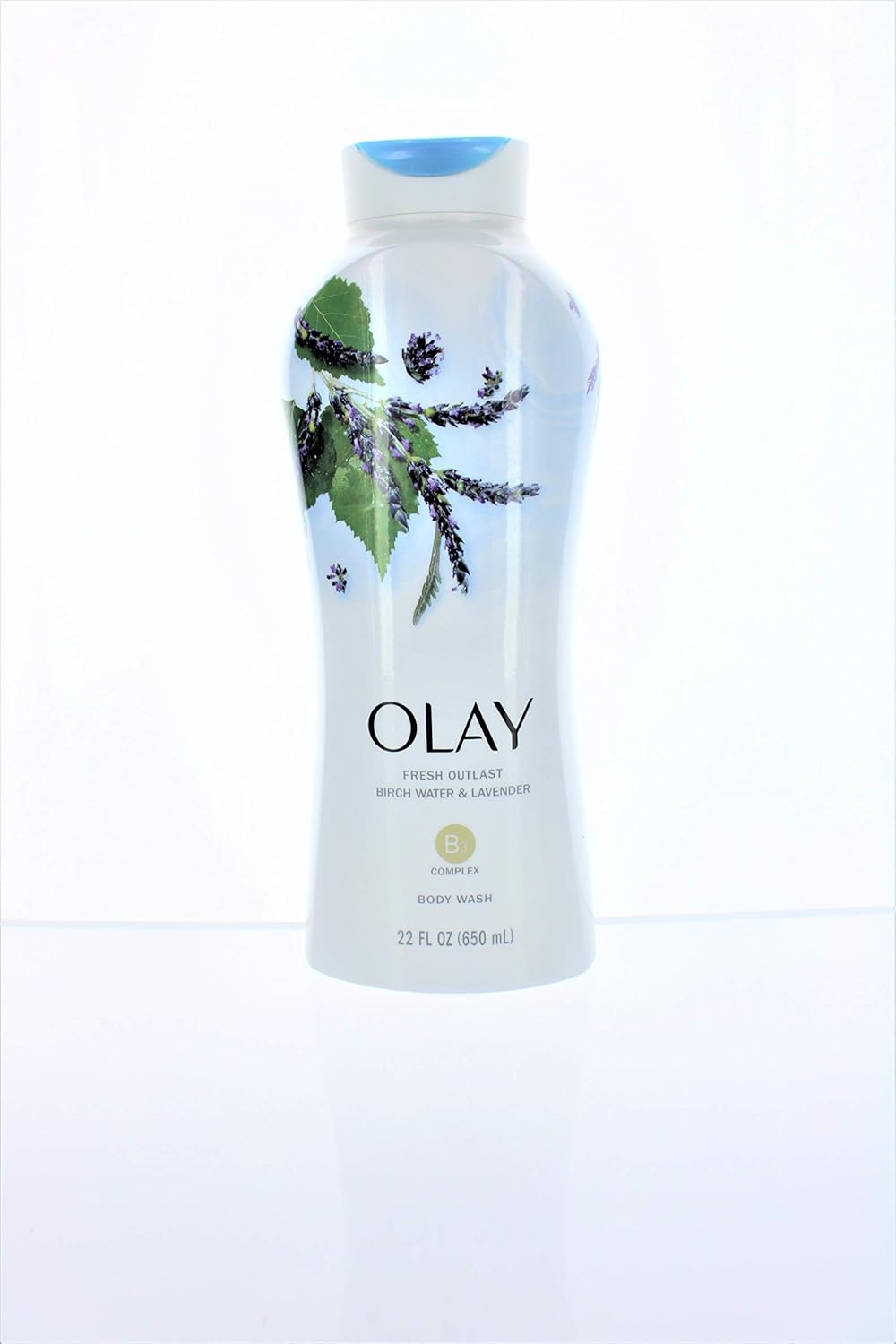Olay Body Wash Fresh B3 Birch Water & Lavender 22 Ounce (650ml) (Pack of 2)