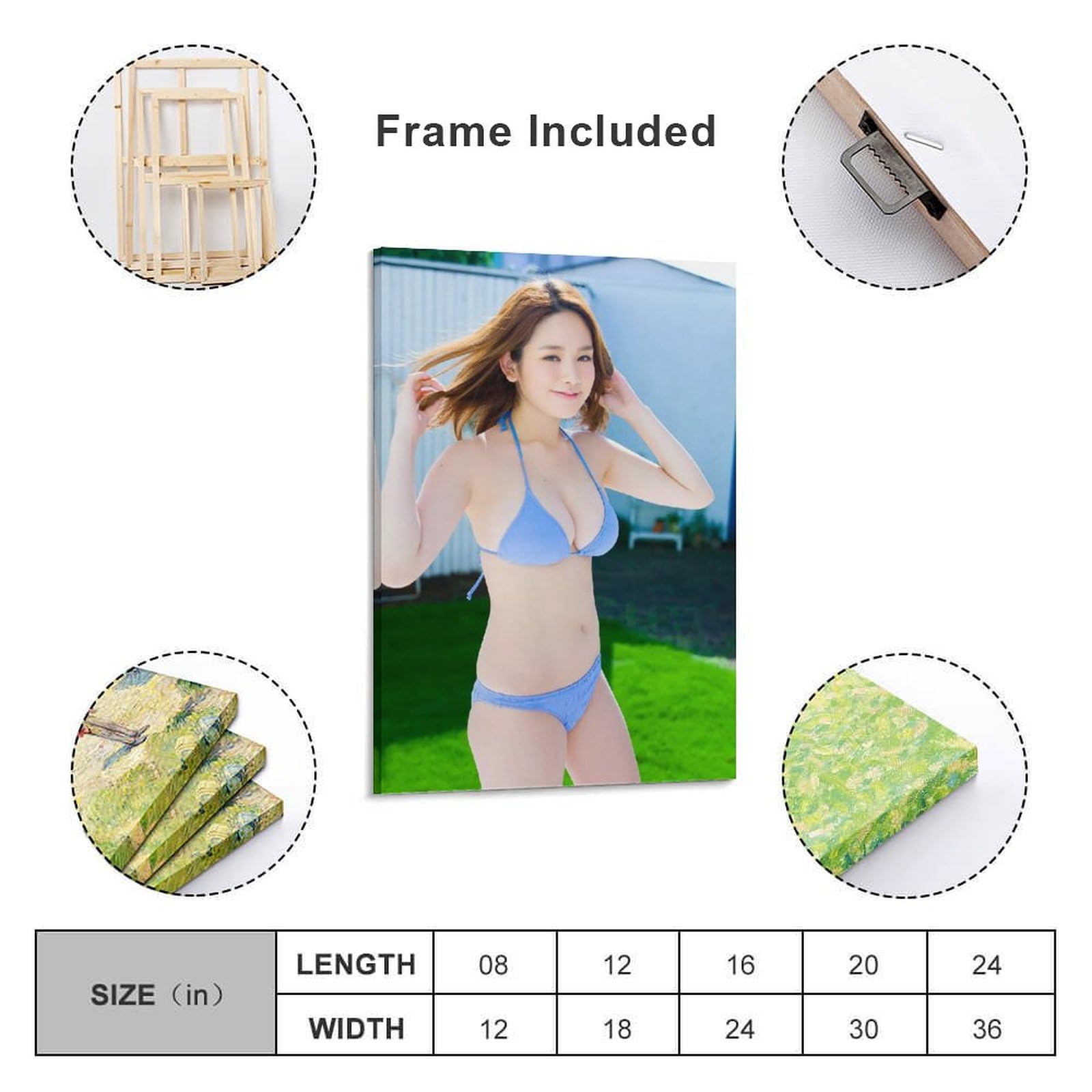 Amazon.co.jp: 筧美和子 ポスター 装飾画 キャンバス 壁アート