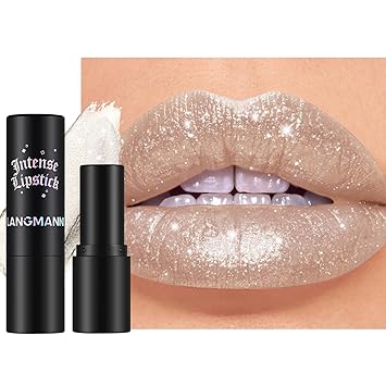 Sparkling Lipstick Lip Gloss Long Lasting Waterproof Moisturizer Lip Balm Glitter Shimmer Metallic Lipstick, Diamond Shiny Bold Glow Goth for Women Girls,Non-sticky 1, 01#