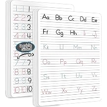 24pcs Double Sided Cardboard Lined Dry Erase Whiteboard Ruled Writing Paper Cardboard Handwriting Practice for Student Teacher Learning Tool Mini Portable Drawing Learning 12" x 9"