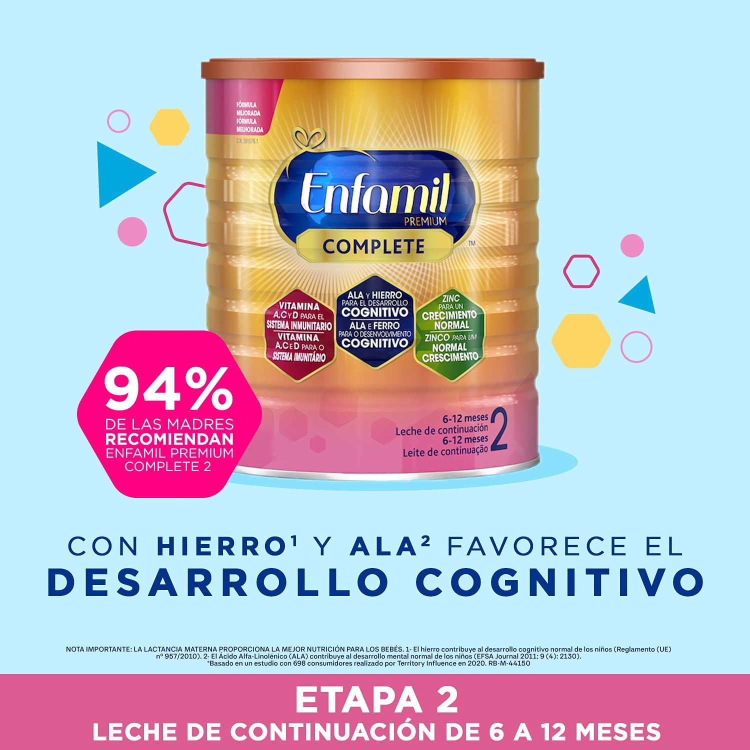 Enfamil Premium Complete 2 - Leche Infantil De Continuación Para Lactantes Bebés De 6 A 12 Meses - 800 g — view 3