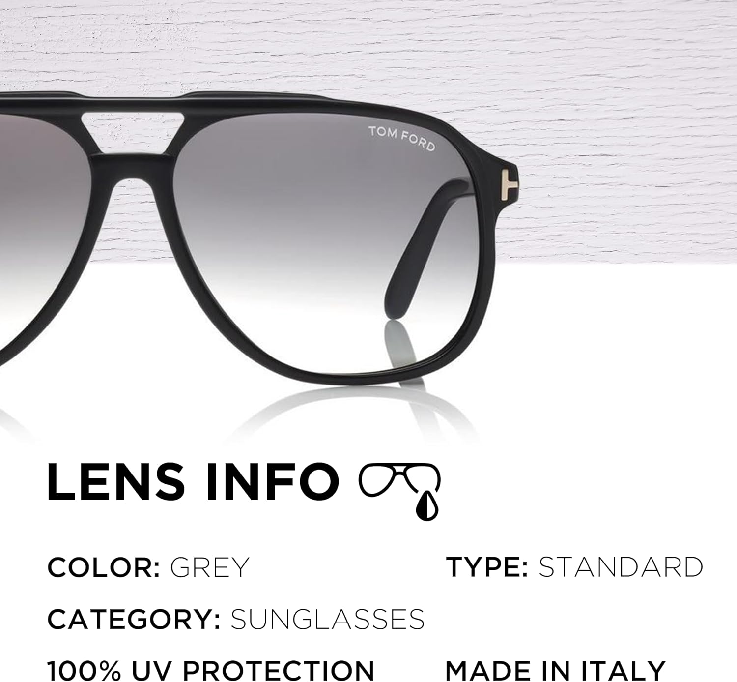 Tom Ford FT0753 RAOUL Navigator Shape Sunglasses + Bundle With eSHADES Eyewear Cleaning Kit - Image 4