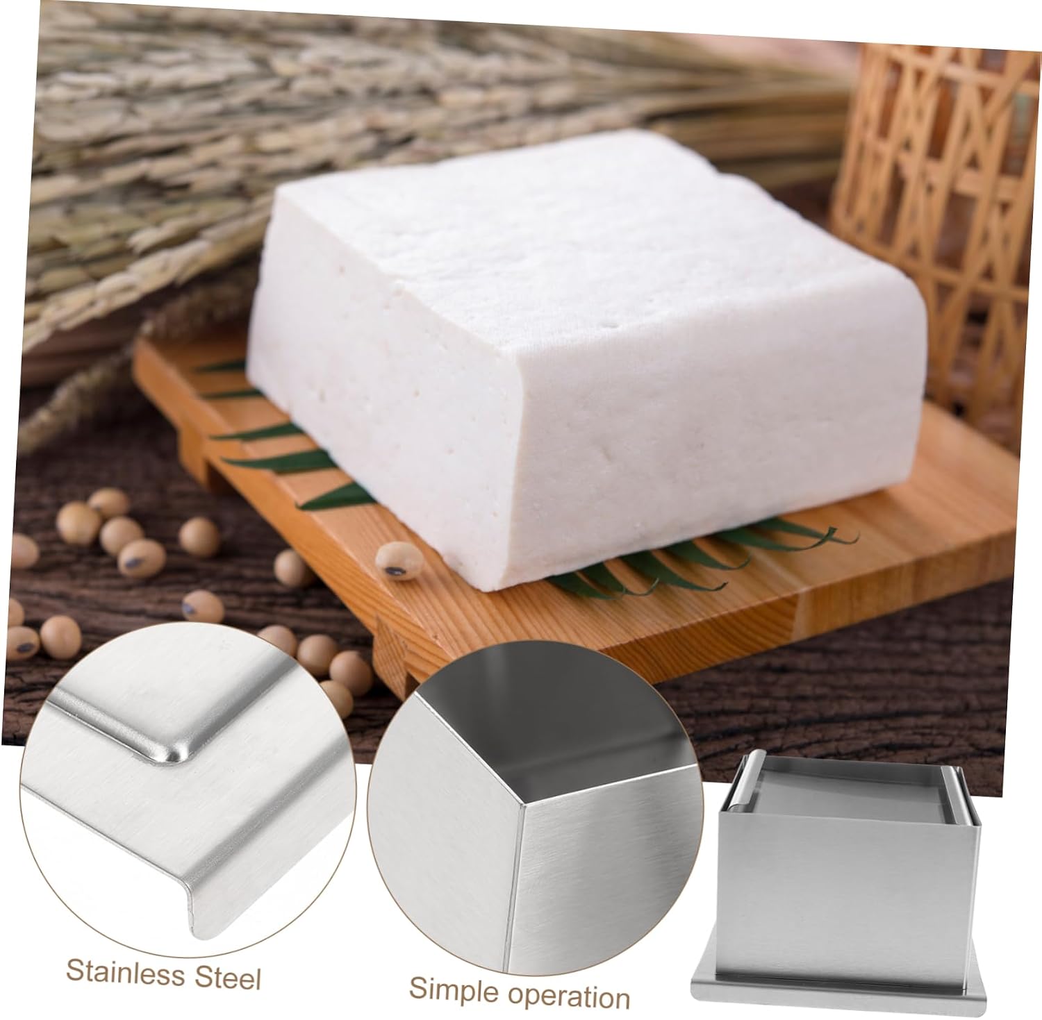 Practical Stainless Steel Tofu Mold for Curd Making Tofu Presser Tool for Diy Cooking Dishwasher Safe and