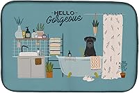 Vista 318 de Caroline's Treasures CK7824DDM - Tapete absorbente para secado de platos con diseño de bulldog inglés, rojo y blanco, para encimera de cocina, 14 x