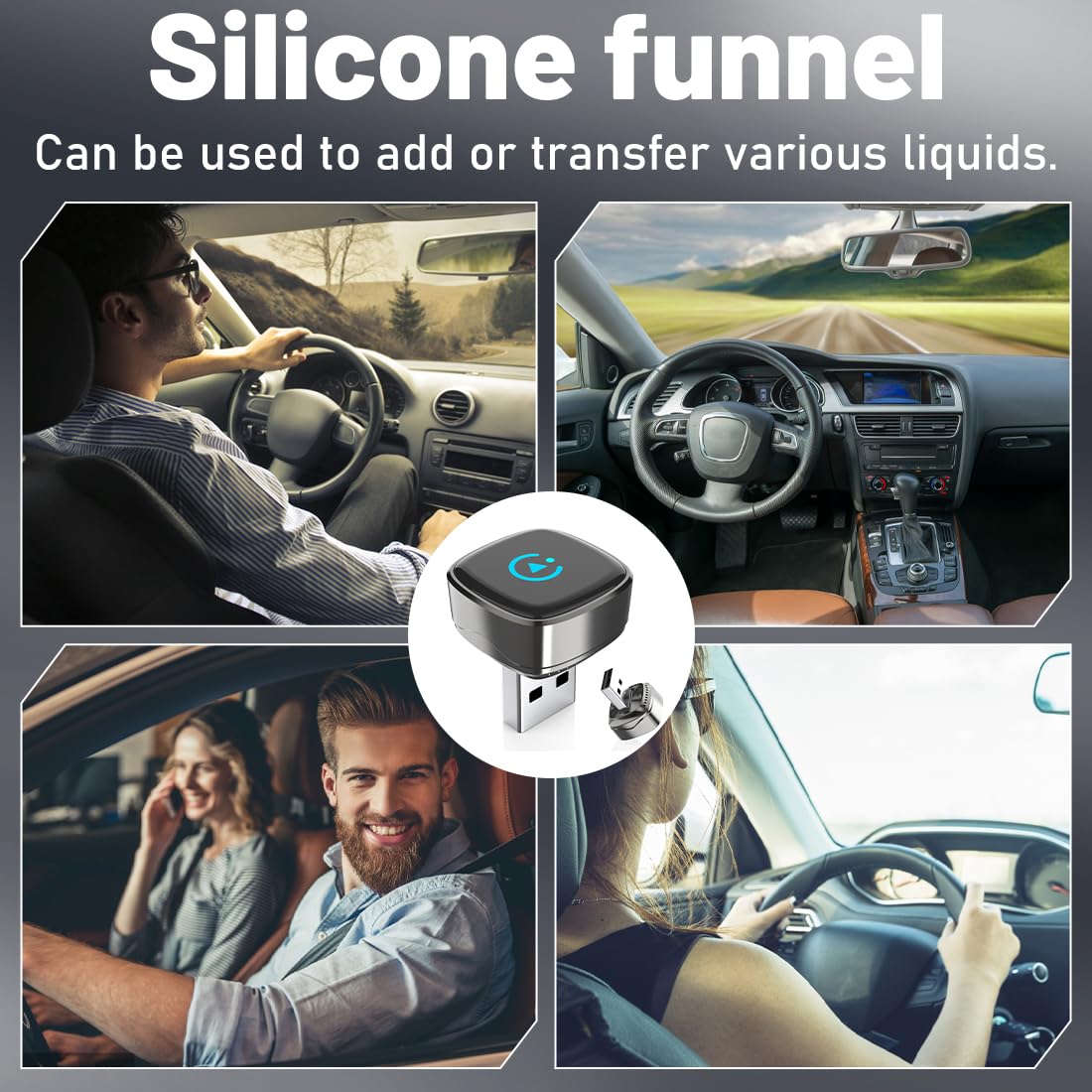Adattatore CarPlay Wireless per Auto Mini Dongle USB C Plug & Play Compatibile con 98% Veicoli CarPlay e AndroidAuto Cablati Chip WiFi 5.8GHz Bluetooth 5.3 Connessione Rapida 10s iOS