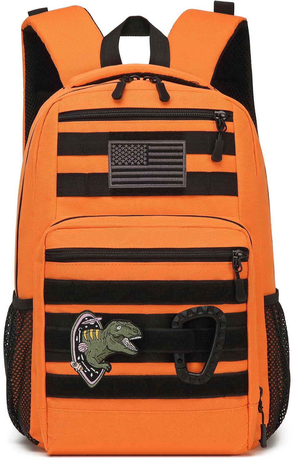 Kids Tactical Backpack Army Molle Bookbag Military Boys Backpack for School, Outdoor, Camping, Orange