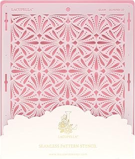 Lacupella Cake Baking Stencil ~ Glam ~ Seamless Delicate Pattern for Decorating  - Compare price