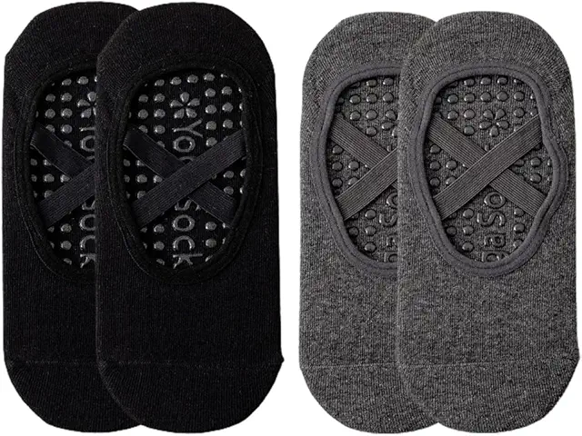 Calze Yoga Antiscivolo Donna - 2 Paia Cotone per Pilates e Danza, Taglia Unica