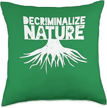 Decriminalize Nature Support Healing Plants Throw Pillow