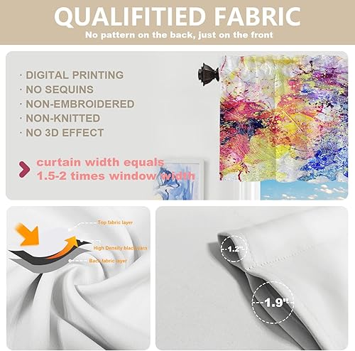 Miniatura 956 de Cenefas de cocina modernas con patrón de cobre marrón dorado para ventanas, cenefas opacas abstractas de marcas de arañazos y cortinas opacas