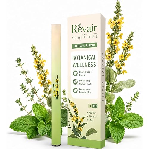 Revair Botanical Aroma Stick with Mullein, Thyme & Mint, Plant-Inspired Fresh Aroma Format for Home, Office, Travel and Daily Carry