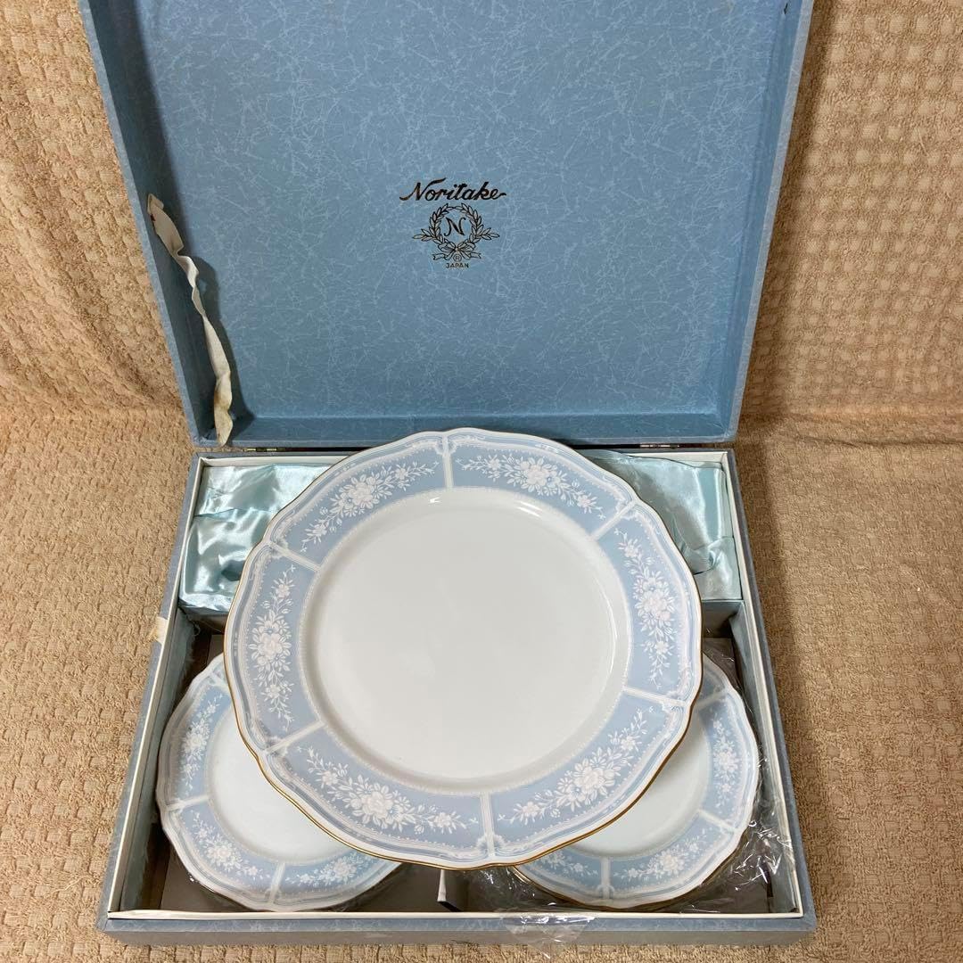 Noritakeプレートセット レースウッドゴールド 大皿1 ケーキ皿5 ホーム