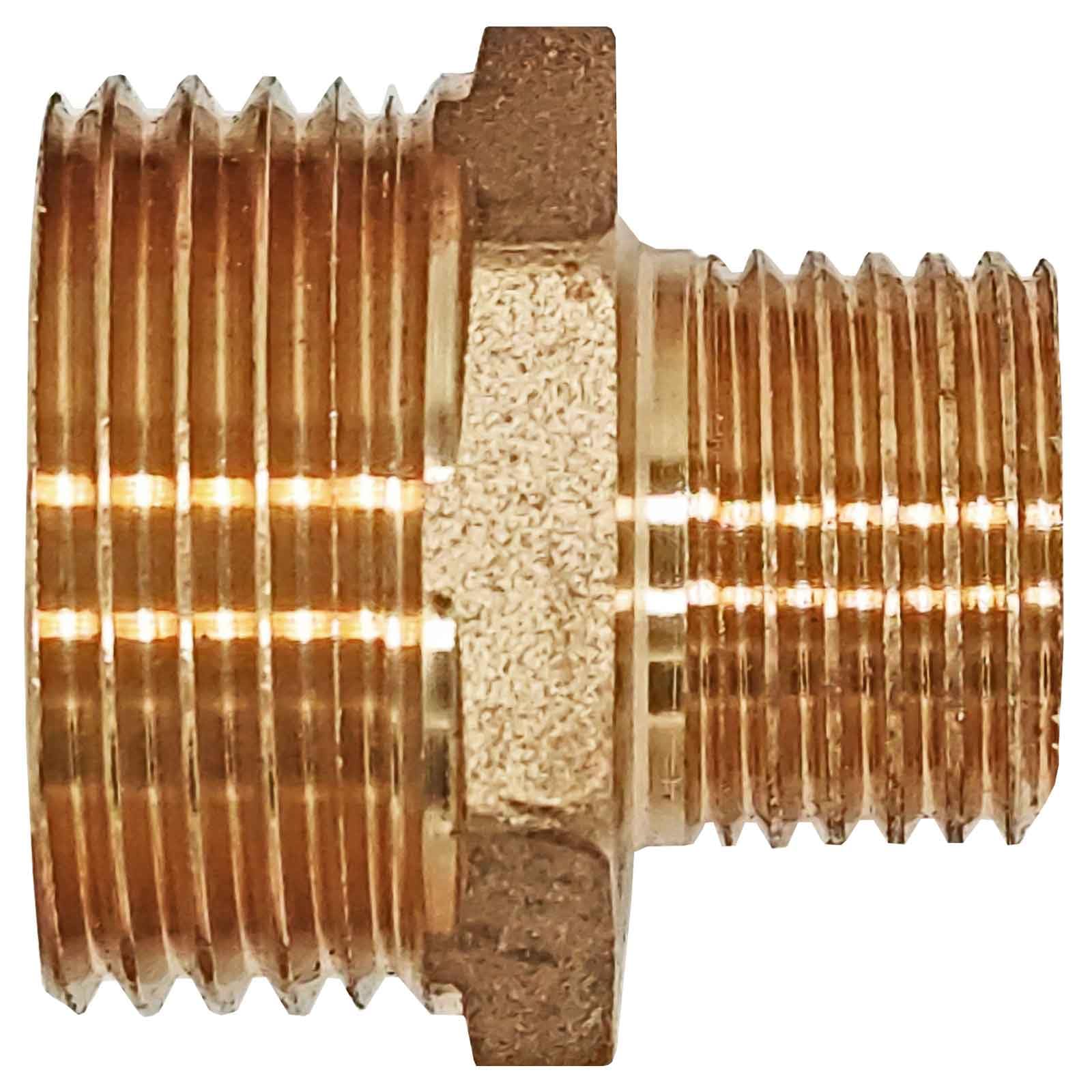 MegaHaustechnik Reduzierstück Edelstahl V4A – AG 1 1/2" X IG 1/2", Für Trinkwasser & Heizung