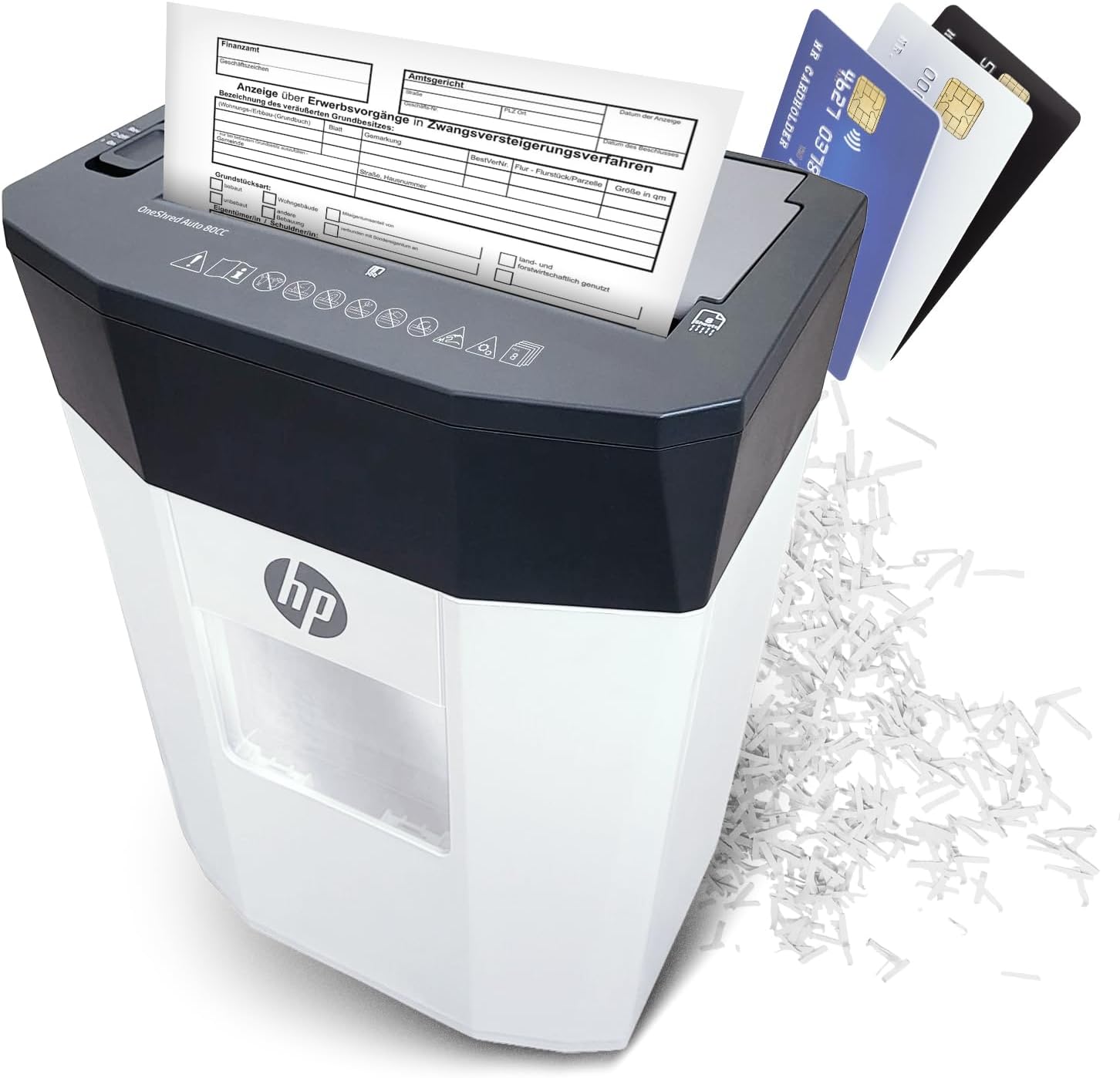 HP OneShred Auto 80CC uništivač, P-4, 80 listov avto / 8 listov ročno