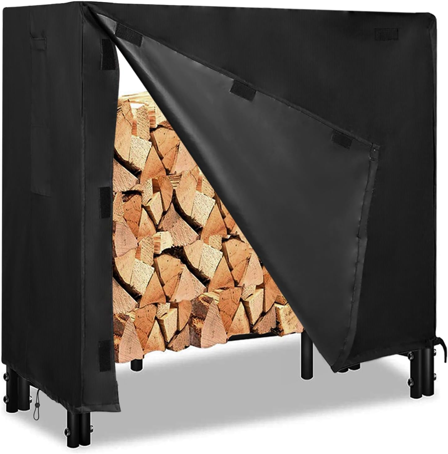 ESSORT Firewood Rack Cover, Outdoor Log Rack Cover 4 feet