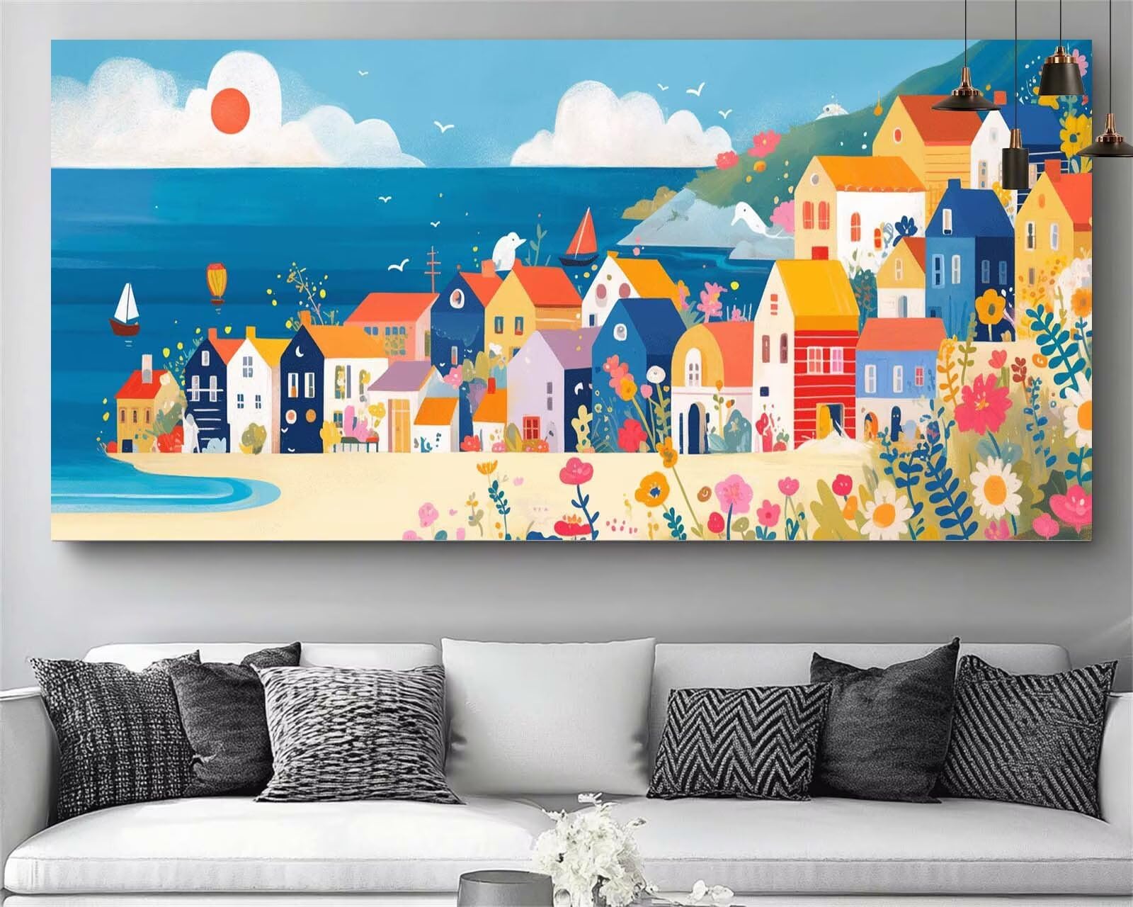 Broderie Diamant 100x300cm | Solution Déco Grand Format pour Grands Murs Vides - 8