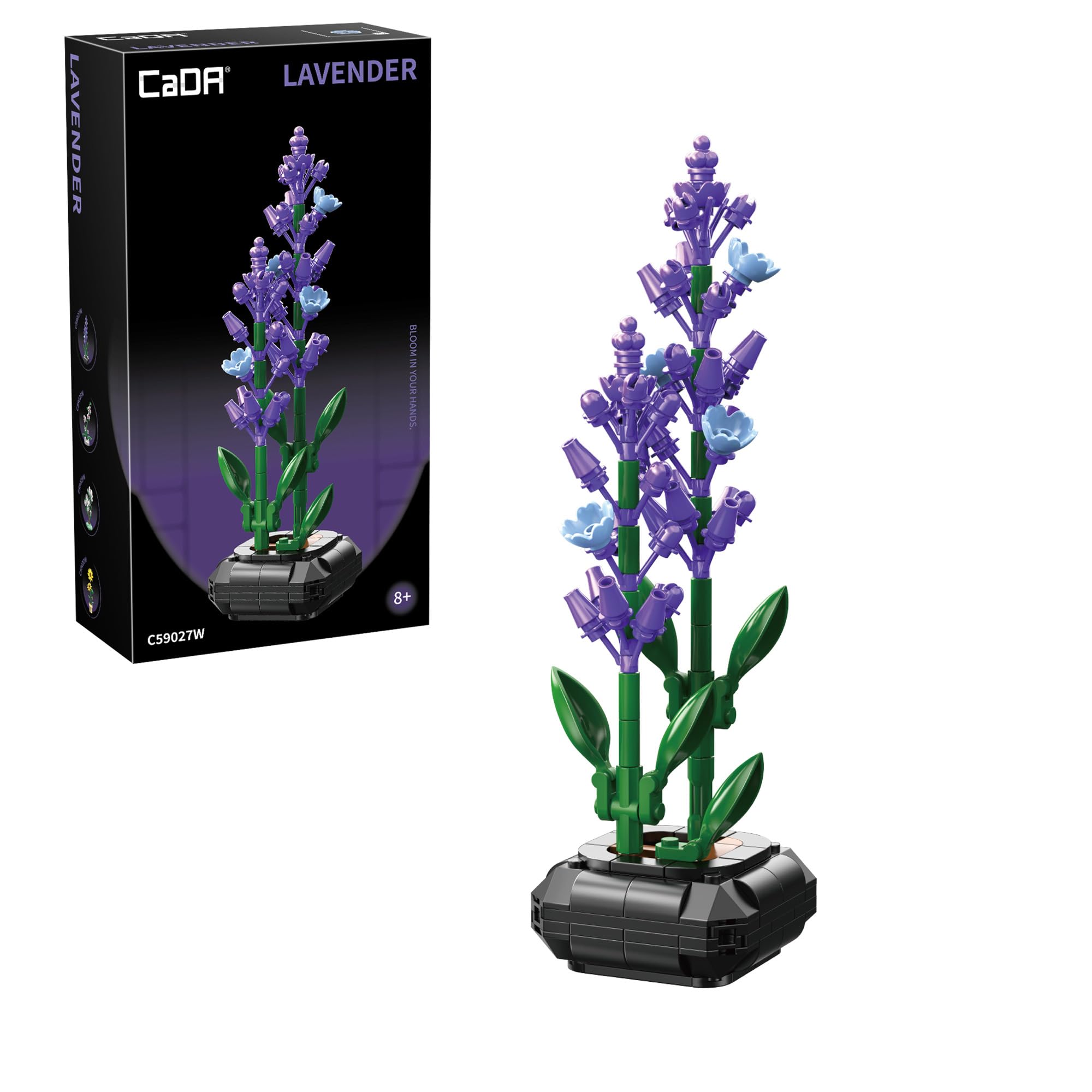 CaDA Lavender Flower Pot - 205 Pieces - Self-Build Brick Building Block Model C59027W