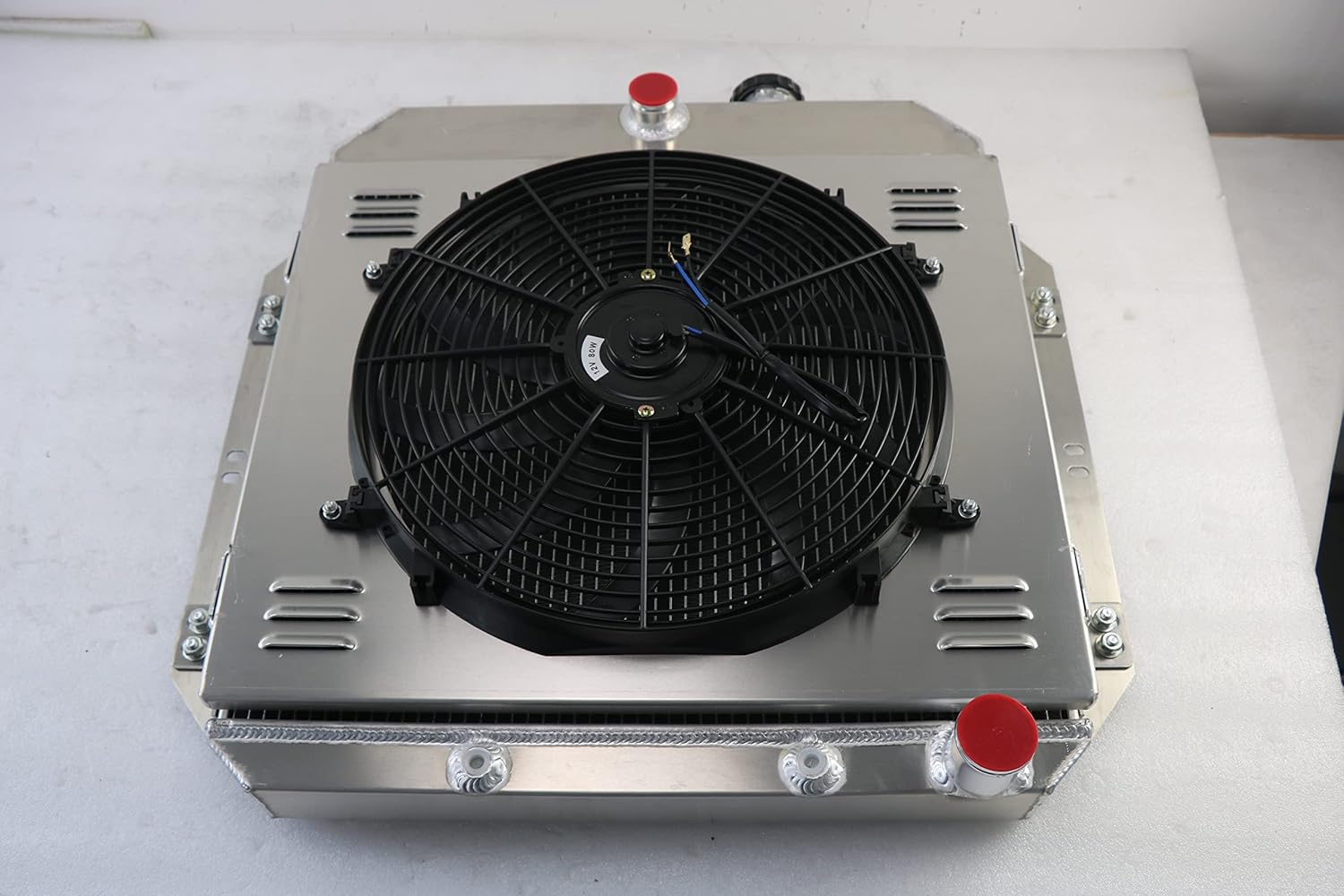 Aluminum Radiator 3 Row for 1960 1961 1962 Chevy GMC Truck C10 C20 C30 K10 K20 K30, Radiators with Electric Fan Shroud Thermostat Kit