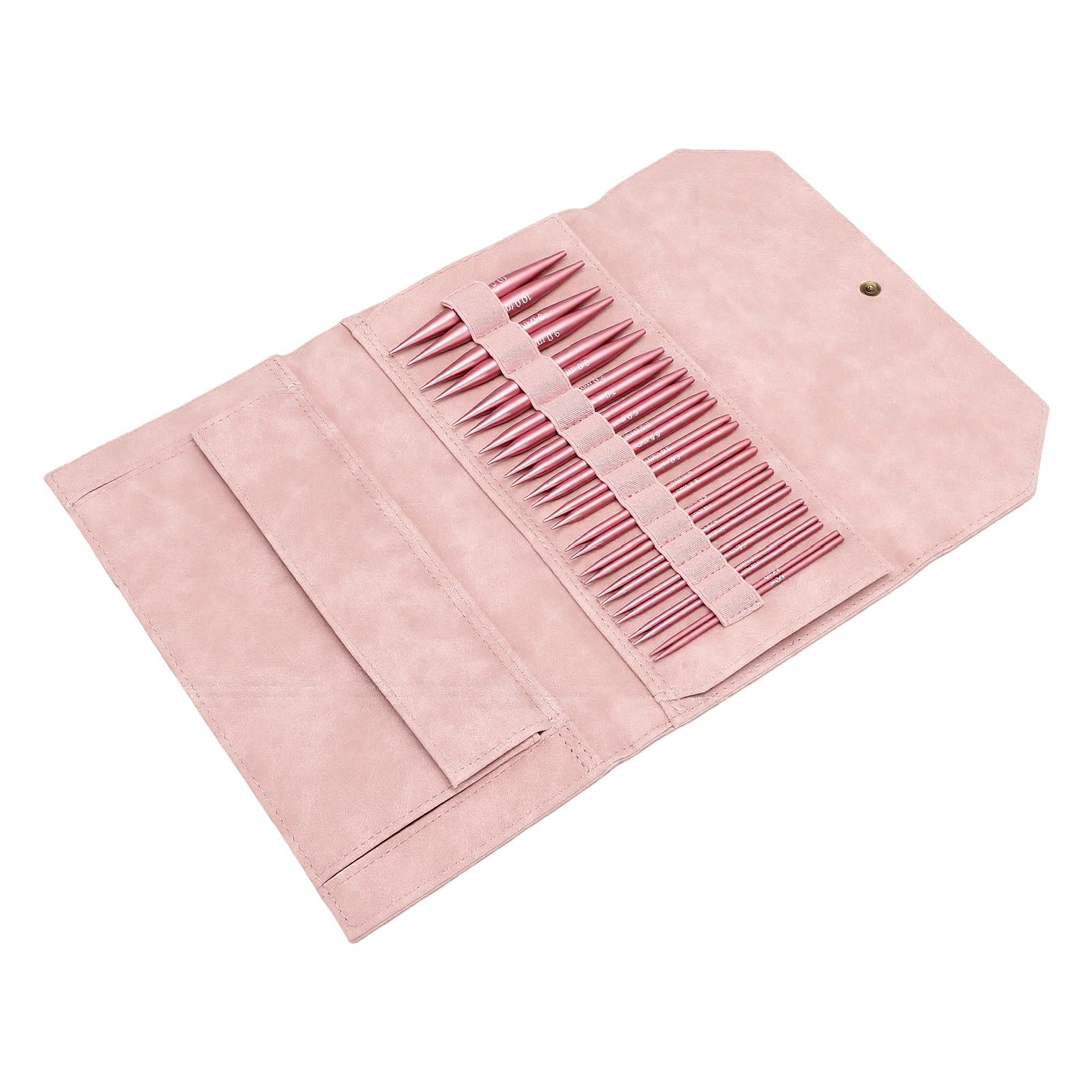 Qcwwy Interchangeable Rundstricknadeln Set, Aluminium Rundstricknadeln, für